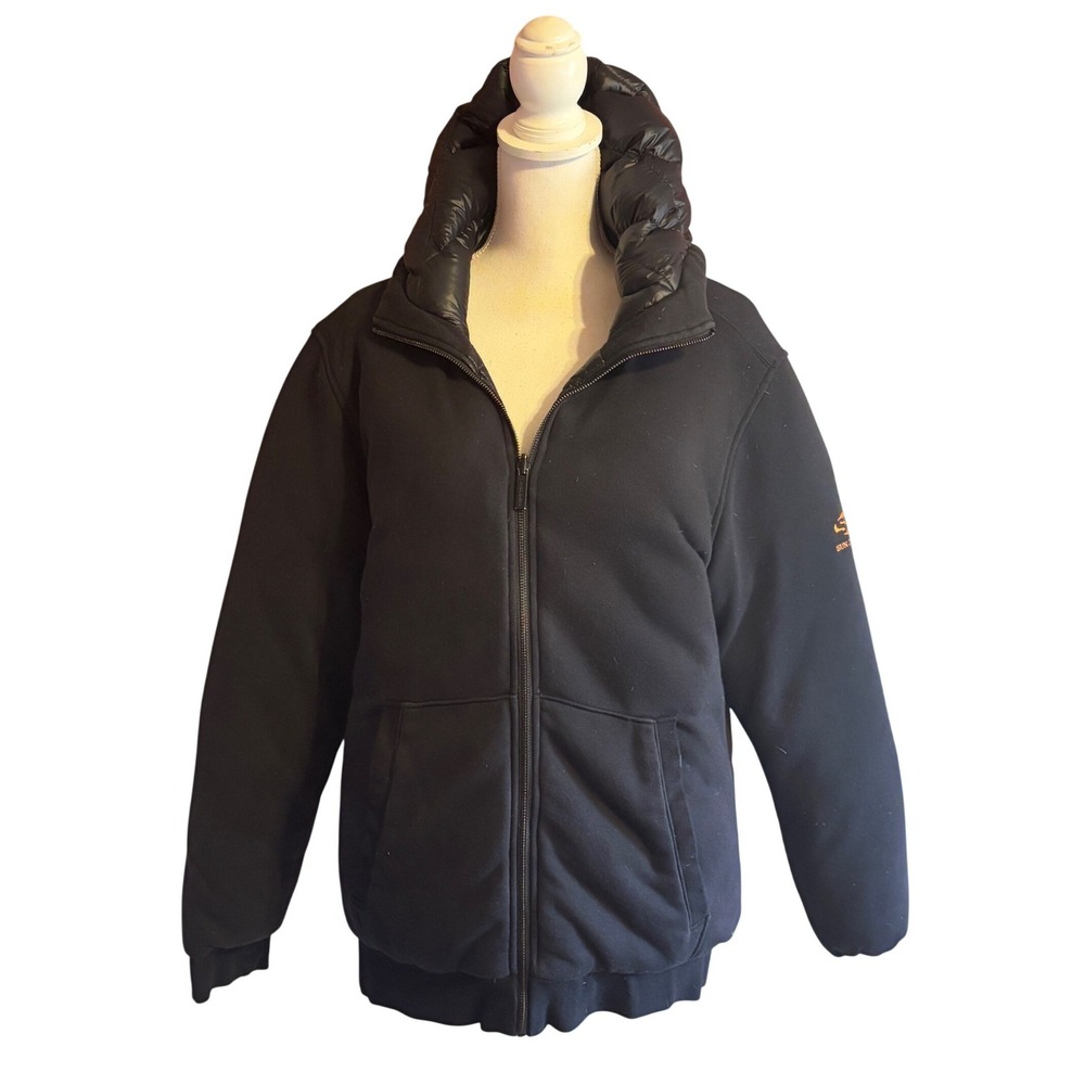 Holden Reversible Down Puffer Jacket Mens M Black Hybrid Waterproof Quilted Zip